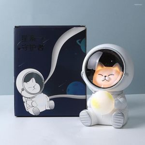 Night Lights Creative Cute Galaxy Guardian Pet Astronaut Light For Children Personality Bedroom Decoration Star Kids Gifts