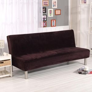 Chair Covers All-inclusive Folding Stretch Sofa Bed Cover Protector Slipcover Without Armrests Plus Velvet Padded Couch