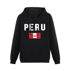 Erkek Hoodies Erkek Kadın Peru Bayrağı Peru Ülke Haritası Hoodie Kazak Kalın Hip Hop Kapşonlu Sweatshirt Pamuk Unisex