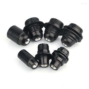 Lamp Holders IWHD DIY Partalamparas Douille E26 E14 Bulb Holder Base E27 Socket Black Plastic Lighting Accessory