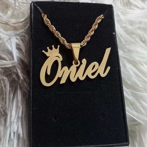 Pendant Necklaces Thick Rope Chain Necklace Custom 1-3 Name Necklace Personalized Jewelry Stainless Steel Bold Nameplate Necklace Women Men Gifts L221011