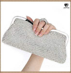 Evening Bags Diamonds Evening Bags Finger Ring Small Clutch Chain Shoulder Bag Rhinestones Party Wedding handbags lady Evening Clutch Bags L221014