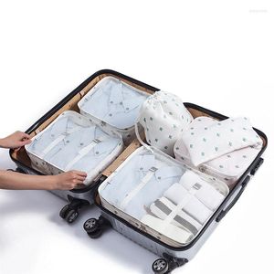 Duffel Bags 4SETS/LOT Packing Travel System Durable 6 Pieces One Set Large Capacity Of Unisex Clothing Sorting Organize Storage Bag