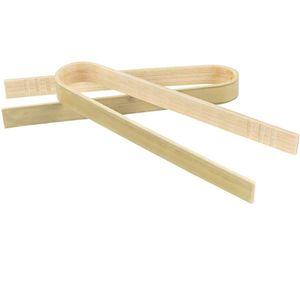 Kitchen Tools Mini Bamboo Disposable Tongs for Toaster Bread Pickles Tea Supplies Catering Buffet Home Use 10CM RRE15088