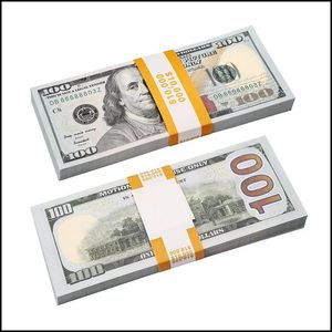 Party Games Crafts New Fake Money Sedel 10 20 50 100 200 US Dollar Euros Realistic Toy Bar Props Copy Valuta Movie Faux-Bille OT10FJJ2E