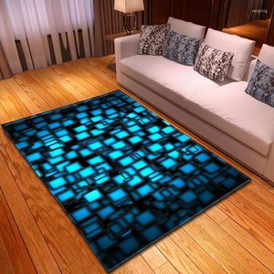 Tapijten d vierkant groot tapijt voor woonkamer en slaapkamer tapijten blauwe sytle kinderen kamers Kidbank Mat Home Decor Aangepast