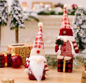 Christmas Gnome Decorations Handgjorda plysch Santa Desktop Home Decor Gifts DE835