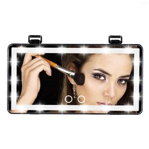 Interi￶rstillbeh￶r Universal bil LED Makeup Mirror Touch Switch 3 Belysningsl￤ge Baks￤tet S￤kerhet bak