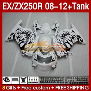 OEM Black Flames Fairings Tank for Kawasaki Ninja ZX250R