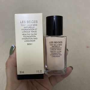 Lüks C Marka Les Beiges Sağlıklı Glow Foundation 30ml Hidrasyon Uzun Kıyafet Renkleri BD01 B10 Yüz Makyaj Kapatıcı Sıvı Vakfı 1FL.OZ