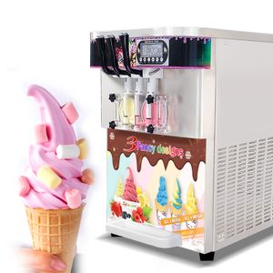 Gratis frakt till dörr USA kommersiella köksapparater 3 smaker yoghurt glass maskin snacks matutrustning