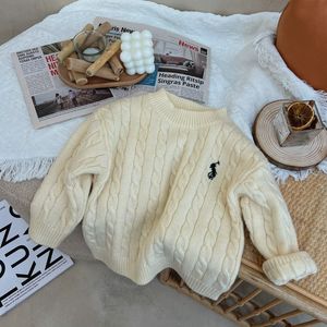 Çocuk Giysileri Sweaters Sıradan Kış Sonbahar Örme Sweaters Çocuklar Kızlar Erkekler Kalın Sweater 2-7t