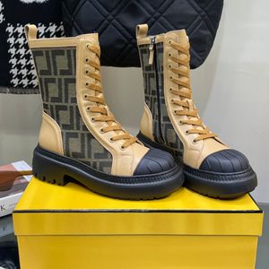 Женщины Brown Half Boots Luxury Designer Knight Bott