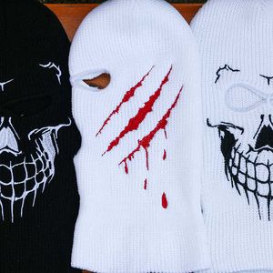 Cycling Caps Masks Skull Scratch Broidery Balaclava Mask Hat Winter Mask Halloween Caps For Party Motorcyc Bicyc Ski Cycling Cool