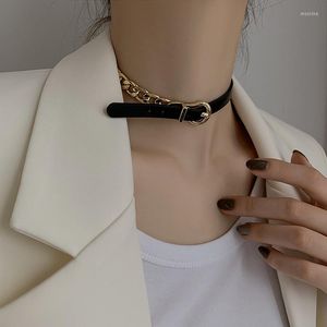 Choker Fashion Selling Metal Chain Women Girls Punk Goth Leather Necklace Collar Jewelry Arrival