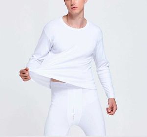 Homens sleepwear homens algodão roupa interior térmica define thermo longo johns roupas de inverno quente corpo top buttoms t221017