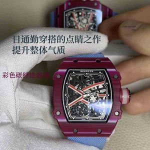 color carbon fiber net red womens watch rm67 fully automatic mechanical wine barrel hollowed out H4E0