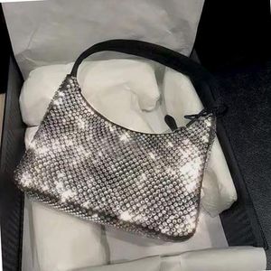 Borsa a tracolla con borsa a mano con diamanti per donna Borsa a tracolla moda Tote Chains Canvas Hobo lady borsa da donna presbite