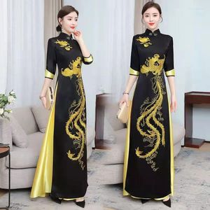 Ubranie etniczne 2022 Tradycyjne chińskie cheongsam Eleganckie sukienki Seksowne oriental