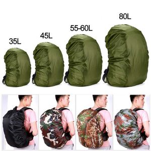 Sacos de caminhada 35-80L Backpack Cappo de chuva Caminhada ao ar livre Capa de escalada à prova d'água à prova de poeira para bolsas militares táticas engrenagem l221014