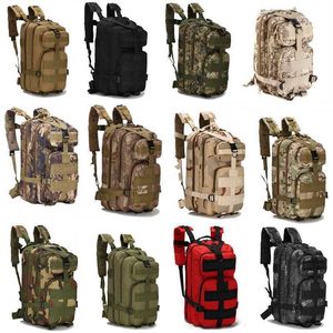 Wandern Taschen 25L Taktische Rucksack 3P Kampf Armee Outdoor Sport Tasche Rucksack Frauen Männer Camping Wandern Klettern Molle Taschen L221014