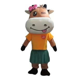 2022 MASCOT COSTUMES Animal Cow Costums Dorosy Women Men Men Cartoon for Carnival Festival Dress