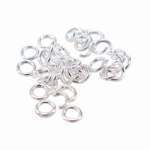 Wyjęte srebrne kolory stali nierdzewne pierścienie skokowe 50pcs-1000pcs/partia DIY Naszyjnik