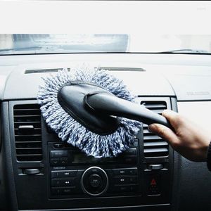 Araba sünger temizleme fırçası otomatik pencere yıkama temizleyici uzun saplı toz bakımı nanofiber havlu kullanışlı kir temiz