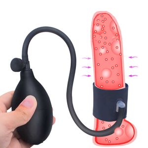 Itens de beleza dispositivo de aumento do pênis inflável Ajuda homens sexy disfunção erétil exercitador bombeia brinquedos de pau anel