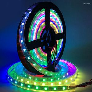 Strips Dc5v Ws2812b 30/60/144leds/m Individually Addressable Led Rgb Smart Pixel Strip1m/3m/4m/5m Ws2812 Ic Pcb Black/white