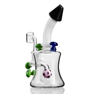 Other Smoking Accessories 7 0Inchs Mushroom Glass Bong Hookahs Beaker Base Dab Rigs Smoking Pipe Recycler Water Bongs With 14Mm Bowl Dh8Hl