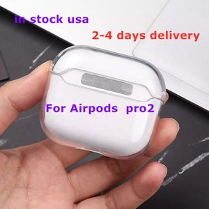För AirPods Pro2 Air Pods Earphones Tillbehör Silikon Skyddande mobiltelefoner Hörlurar täcker Apple Wireless Charging Box Case nd nd Pro rd