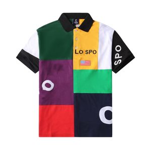 23S wholesale Men's t-shirt summer short sleeve polos shirt Men's pure cotton splicing European and American sports leisure high-end