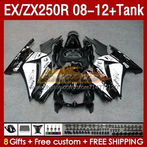 Fairings Tank OEM dla Kawasaki Ninja ZX250R EX250R 08 09 10 11 12 ZX250 EX250 R 163NO.54 ZX-25.