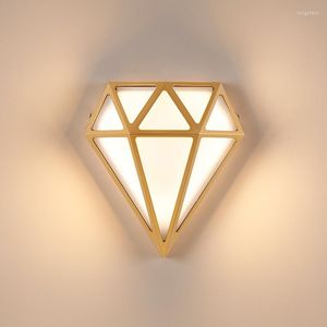 Diamond Outdoor Wall Lamp Villa Courtyard Garden Porch Light Home Decor Foyer Bedroom Corridor Bracket Sconce Luminaire