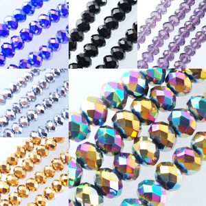 Wojiaer 7x10mm Su Kırmızı Kristal Yüzlü Gevşek Boncuklar Kadınlar için Gewelaces Jewelri Aksesuarlar Yap BA305