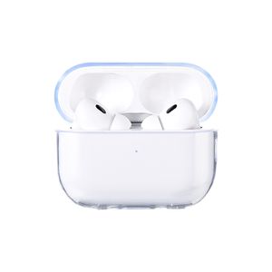 Anti-knock transparenta tydliga skyddsfall Hörlurtillbehör för Apple Airpods Pro 2 2: a Gen Airpod 3 1 mjuk TPU trådlös hörlurs headsetskydd
