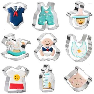 Baking Moulds Baby Shower Supplies Cake Decorating Tools Cookie Cutter Mold Dies Gender Reveal Bottle Carriage Onesie Rocking Horse