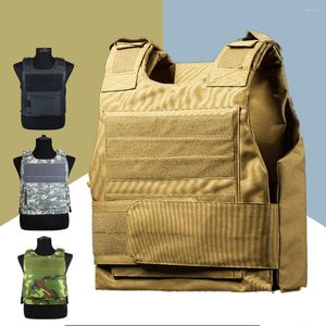 Jaktjackor S￤kerhetsvakt Anti-Stab Tactical Vest med tv￥ skumplattor Milit￤ra miniatyrv￤star Justerbara axelremmar