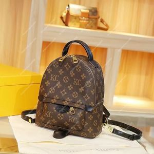 2022 Moda Mochilas Estilo Pu Leather PALM SPRING Tamanho Mini Feminino Bolsas Crianças Mochilas Escolares Mochila Molas Senhora Saco de Viagem M44873 M44872