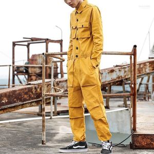 Men's Jeans Men's Bib Overalls Spring And Autumn Jumpsuit Suits Casual Beam Foot Tooling Integrated Service Program Performance