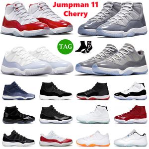 OG Retro 11 Basketball Shoes Men Women 11s Cherry Midnight Navy Cool Grey 25th Anniversary 72-10 Low Bred Pure Violet Mens Trainers Sport Sneakers