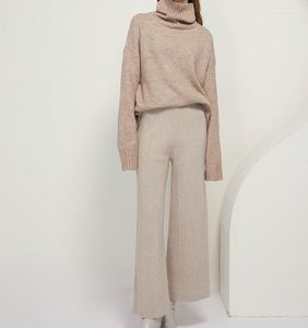 여자 스웨터 스프링/가을 소프트 알파카 울 하이 칼라 느슨한 두꺼운 바늘 스웨터 패션 셔츠 니트 터틀넥 배트 탑