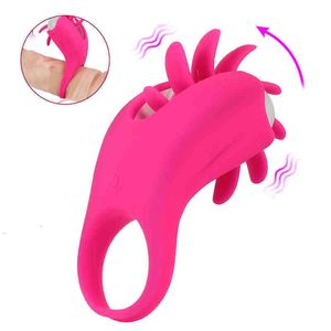 Sex Toys Vibrator Massager 10 Speed ​​Penis Ring Oral and Vaginal Rotation Clitoris Stimulator G-Spot Massage Tongue Slicking Adult Products1