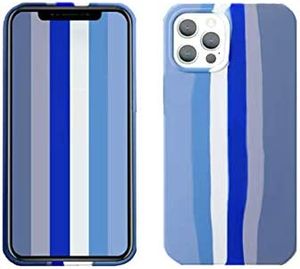 per iPhone 14 Pro Max Custodie in silicone Rainbow Stripes Cover mobili colorate compatibili con 14pro 14 14plus 13 12 11 XR XS X 7 8 con confezione al dettaglio