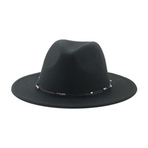 Beanie/Skull Caps Hats Fedora Felted Women for Men Panama Cowboy Solid 2022 Neue Bands Luxus Mädchen Sombreros L221013