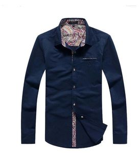 Męskie koszulki męskie modne kwiatowe stroje towarzyskie ubranie męskie marka nadruk biznesowy slim fit men koszulka camisa z długim rękawem koszulka