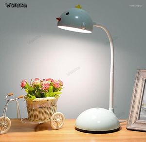 مصابيح طاولة رسم كاريكاتوري للأطفال مصباح مصباح العين دراسة USB طالب نوم LED MINI Bedside CD50 W07