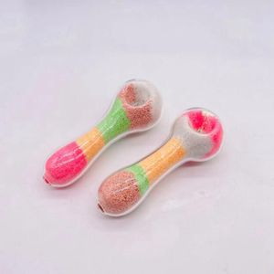 Cool Pyrex Thick Glass Pipes Portable Innovative Spoon Filter Dry Herb Tobacco Bong Handpipe Handmade Oil Rigs Smoking Cigarette Holder DHL