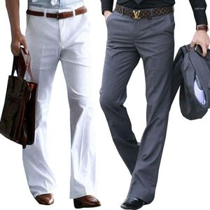 Men's Suits Formal Pants Men's Flared Trousers Bell Bottom Pant Dance White Suit Dress Size 37